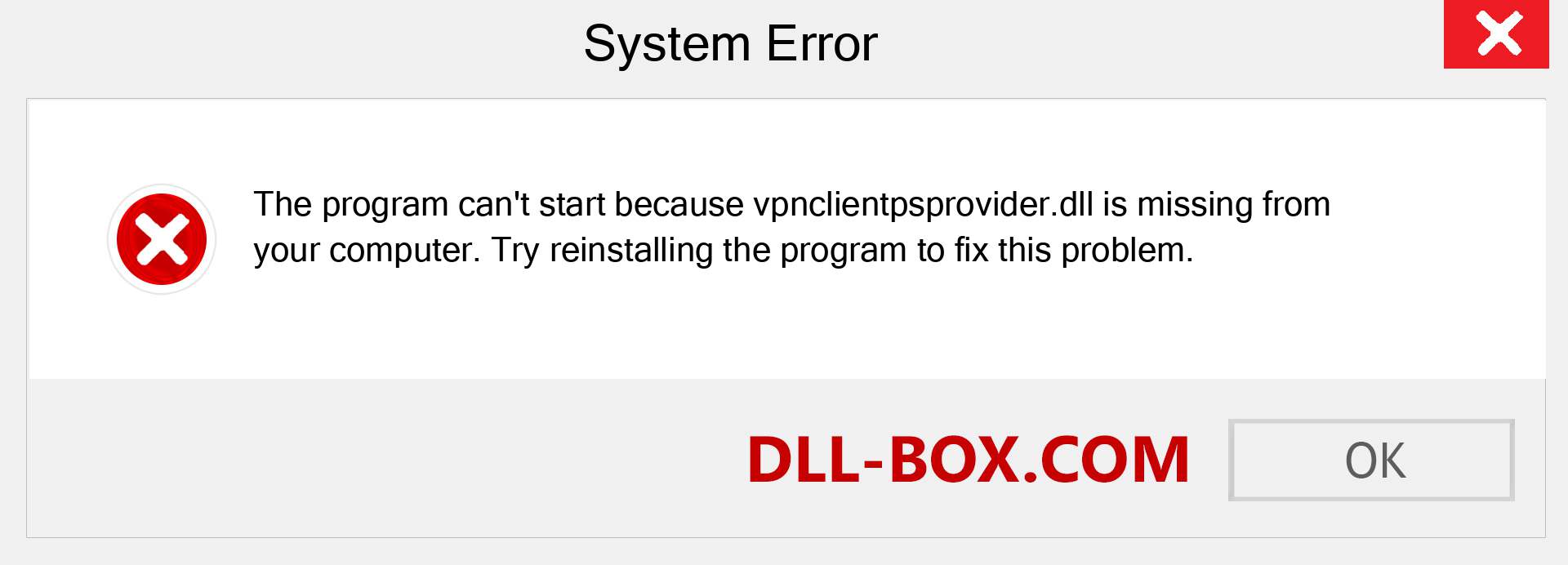  vpnclientpsprovider.dll file is missing?. Download for Windows 7, 8, 10 - Fix  vpnclientpsprovider dll Missing Error on Windows, photos, images